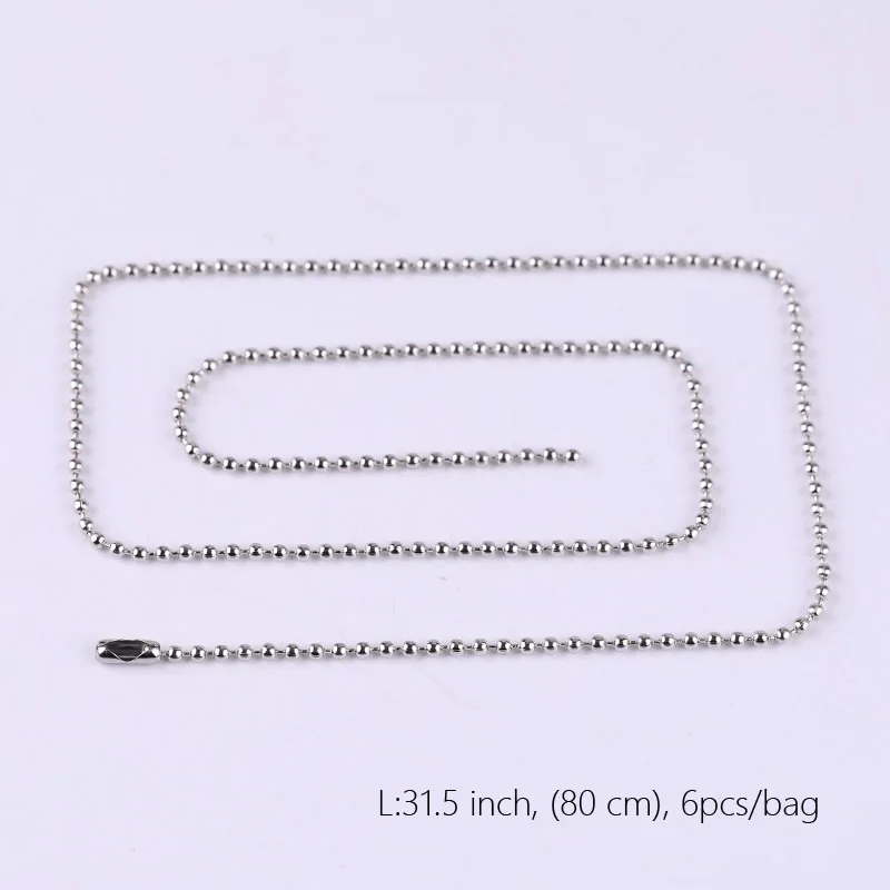 Tangsanjiang@ Bead Chain of Dentification tag Connect Chain with Label Pendant Chain Ornament Accessories Bead Diameter 2.4mm
Tangsanjiang@ Bead Chain of Dentification tag Connect Chain with Label Pendant Chain Ornament Accessories Bead Diameter 2.4mm