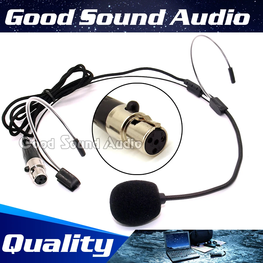 Mini XLR 4 Pins TA4F Double Earhook Head Worn Headset Microphone Head-Mounted Mic Headband Microfone For SHURE Wireless System
Mini XLR 4 Pins TA4F Double Earhook Head Worn Headset Microphone Head-Mounted Mic Headband Microfone For SHURE Wireless System
