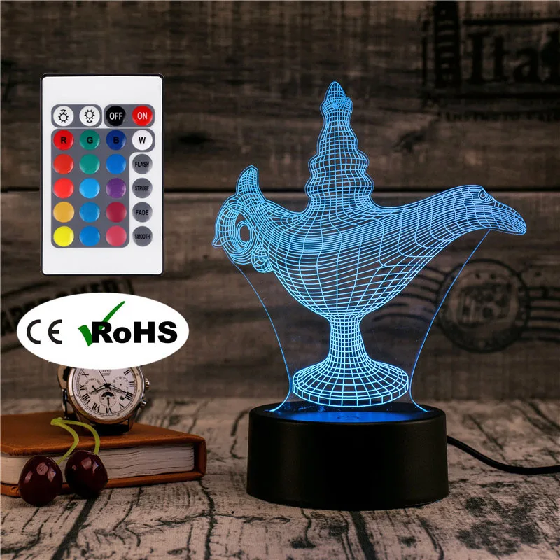 3D Led Novety Lighting Creative Gift Night Light Table Lamp Aladdin's Lamp Light Led Home Corridor Hotel Party Atmosphere Lights
3D Led Novety Lighting Creative Gift Night Light Table Lamp Aladdin's Lamp Light Led Home Corridor Hotel Party Atmosphere Lights