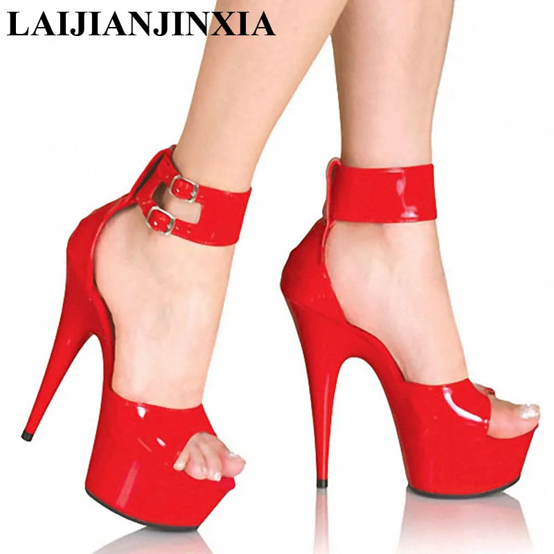 LAIJIANJINXIA 15 CM High-Heeled Sandals Nightclub Dance Shoes Pole Dancing Shoes Model High Heels Women's Shoes H-029
LAIJIANJINXIA 15 CM High-Heeled Sandals Nightclub Dance Shoes Pole Dancing Shoes Model High Heels Women's Shoes H-029