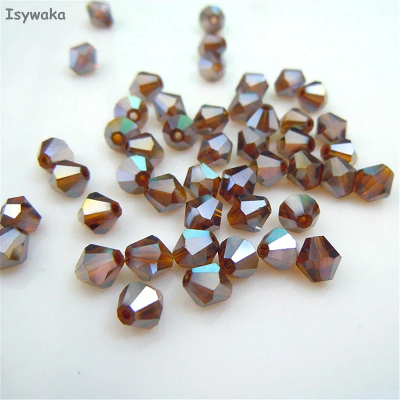 Isywaka Sale Deep Brown AB 6mm 48PCS Bicone Austria Crystal Beads charm Glass Beads Loose Spacer Bead for DIY Jewelry Making
Isywaka Sale Deep Brown AB 6mm 48PCS Bicone Austria Crystal Beads charm Glass Beads Loose Spacer Bead for DIY Jewelry Making