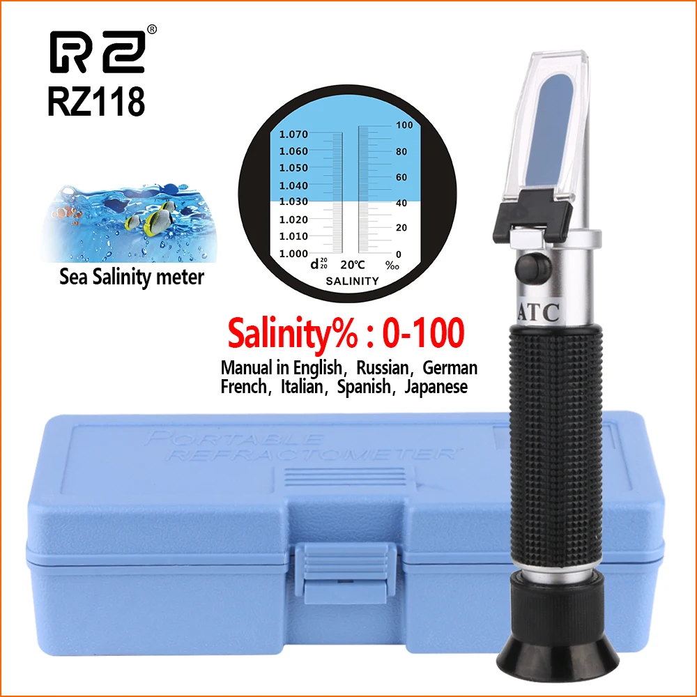 Рефрактометр RZ измеритель солености автоматический рефрактометр
