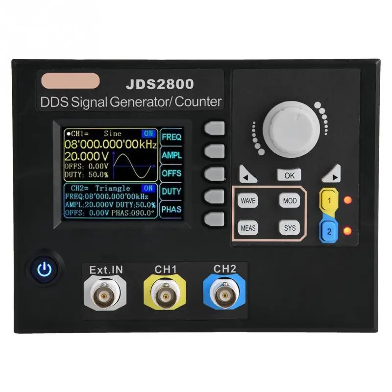 JDS2800 15MHz AC 100-240V Dual-channel DDSmultiple Function Arbitrary Waveform Signal Generator With Software
JDS2800 15MHz AC 100-240V Dual-channel DDSmultiple Function Arbitrary Waveform Signal Generator With Software