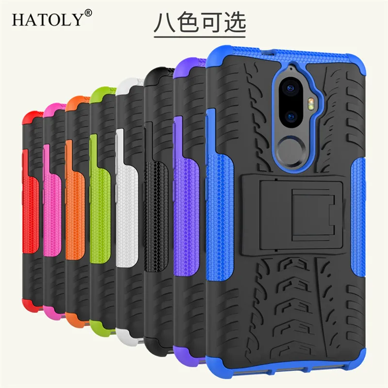 HATOLY sFor Cover Lenovo K8 Plus Case Armor Shockproof Silicone Hard Plastic For with Holder Stand 5.2 inch | Мобильные телефоны и