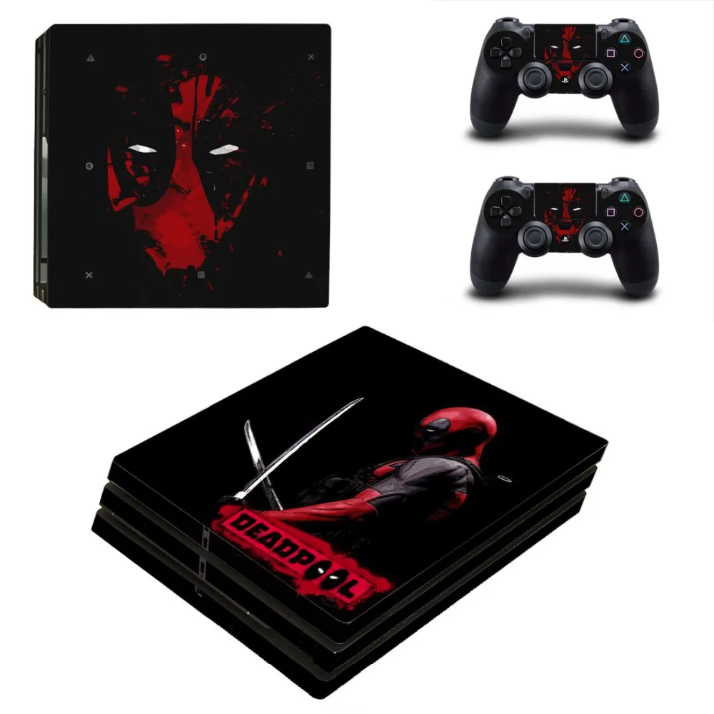 Пленка Дэдпул PS4 Pro наклейка на кожу Виниловая для Sony Playstation 4 консоль и 2