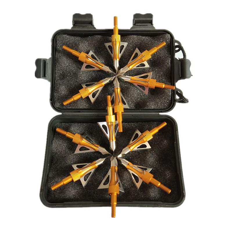 12pcs Hunting 3 Blade Yellow Broadheads 100 grain Arrowheads Compound Bow Crossbow Tips with Box
12pcs Hunting 3 Blade Yellow Broadheads 100 grain Arrowheads Compound Bow Crossbow Tips with Box