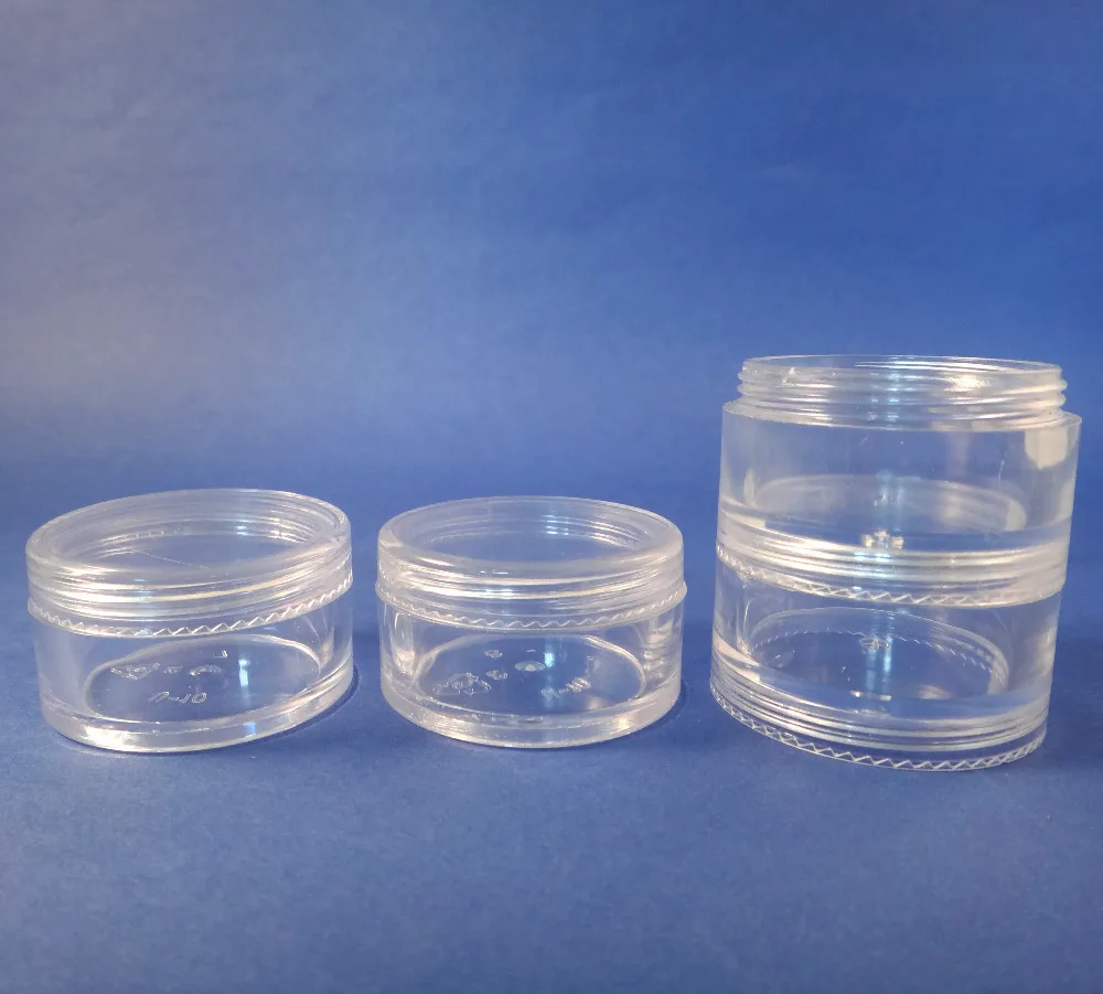 10g Cosmetic Storage Containers Minerals Clear Stackable Plastic Jar(2 single jars w 2 midsections) (AY81P(10)(2 stack)-C=2 set)
10g Cosmetic Storage Containers Minerals Clear Stackable Plastic Jar(2 single jars w 2 midsections) (AY81P(10)(2 stack)-C=2 set)