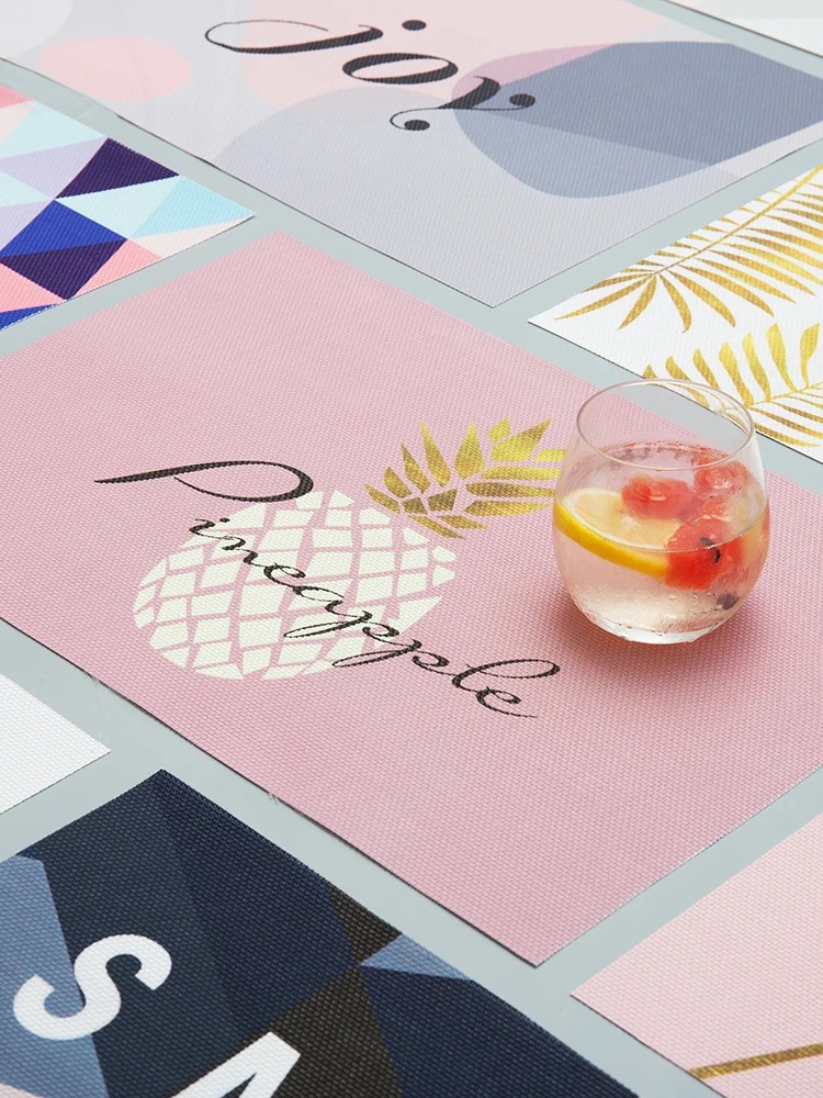 5PCS Nordic Table Mat PVC Household Tableware Mat Cup Coaster Creative Placemat Heat Insulated Pad Pot Holder 45X30CM
5PCS Nordic Table Mat PVC Household Tableware Mat Cup Coaster Creative Placemat Heat Insulated Pad Pot Holder 45X30CM