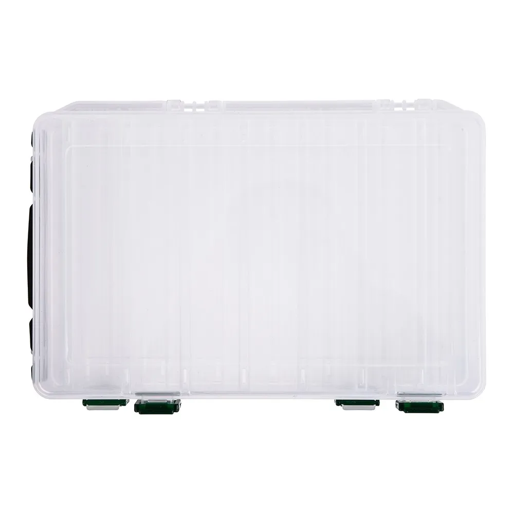 Double Sided High Strength Transparent Visible Plastic Fishing Lure Box 14 Compartments with Drain Hole Tackle | Спорт и развлечения