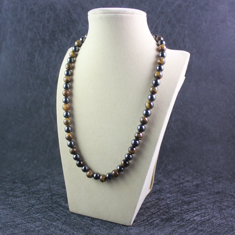 Drop Shipping Magnetic Hematite Bead Necklace With Natural Yellow Tiger Eye Round Bead Pure Positive Energy Jewelry Gift MN1002
Drop Shipping Magnetic Hematite Bead Necklace With Natural Yellow Tiger Eye Round Bead Pure Positive Energy Jewelry Gift MN1002