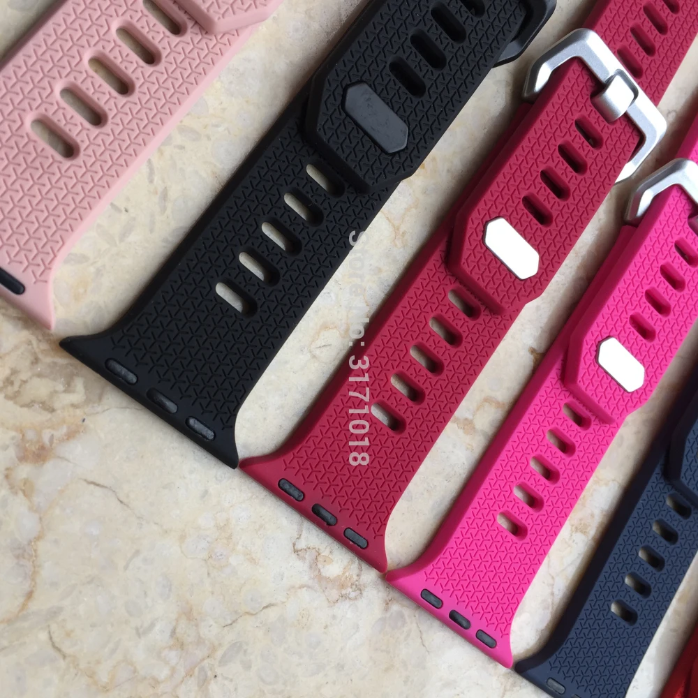 Разноцветные спортивные аксессуары для Apple watch Series 4 5 44 мм 40 38 42 сменный ремешок