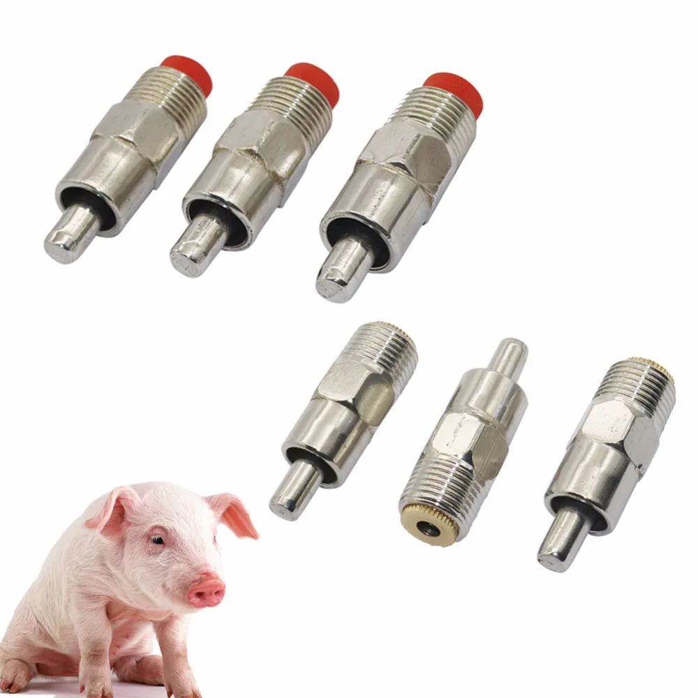 5Pcs 1/2" High Quality Stainless Steel Adult Pig Head Nipple Drinking Fountain Pig Farming Equipment Automatic Feed Water
5Pcs 1/2" High Quality Stainless Steel Adult Pig Head Nipple Drinking Fountain Pig Farming Equipment Automatic Feed Water