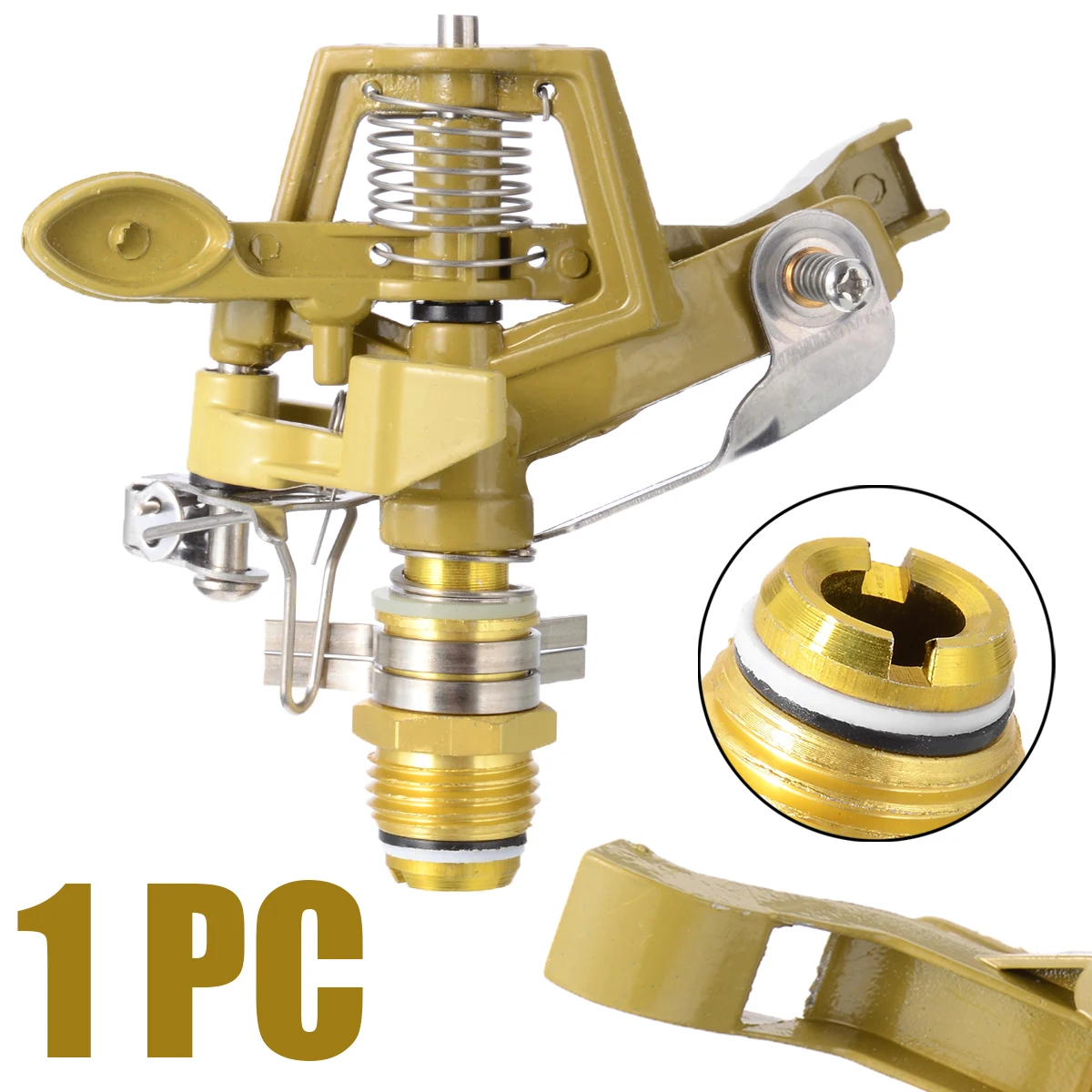 Metal Impulse Spike 360 Degree Adjustable Rotating Water Watering Sprinkler Sprayer for Lawn Garden Yard Grass
Metal Impulse Spike 360 Degree Adjustable Rotating Water Watering Sprinkler Sprayer for Lawn Garden Yard Grass