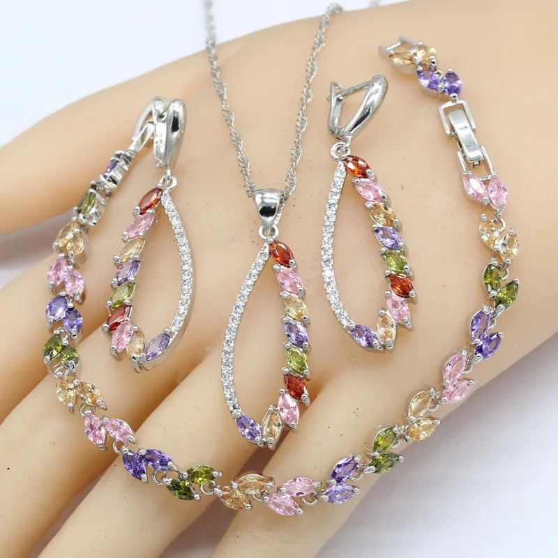 Dubai Bridal Jewelry Sets For Women Multicolor Zircon Earrings Bracelet Rings Necklace Pendant
Dubai Bridal Jewelry Sets For Women Multicolor Zircon Earrings Bracelet Rings Necklace Pendant