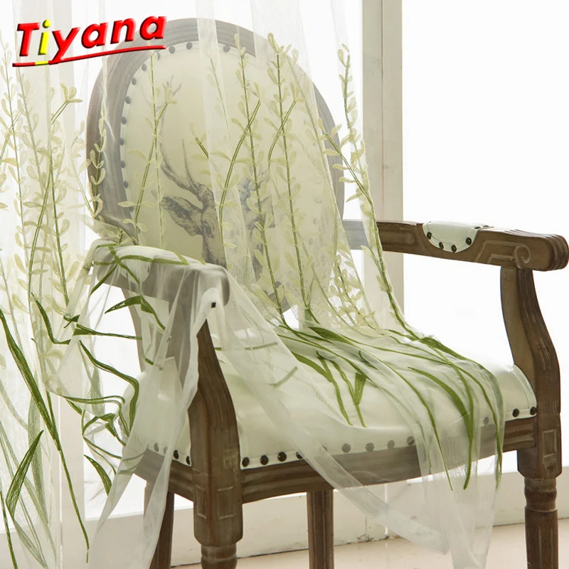 Green Flowers Embroidered Tulle Curtains for Living Room Grass Rural Tulle for Bedroom Green Window Treatment Yarn X-WP271 *40
Green Flowers Embroidered Tulle Curtains for Living Room Grass Rural Tulle for Bedroom Green Window Treatment Yarn X-WP271 *40