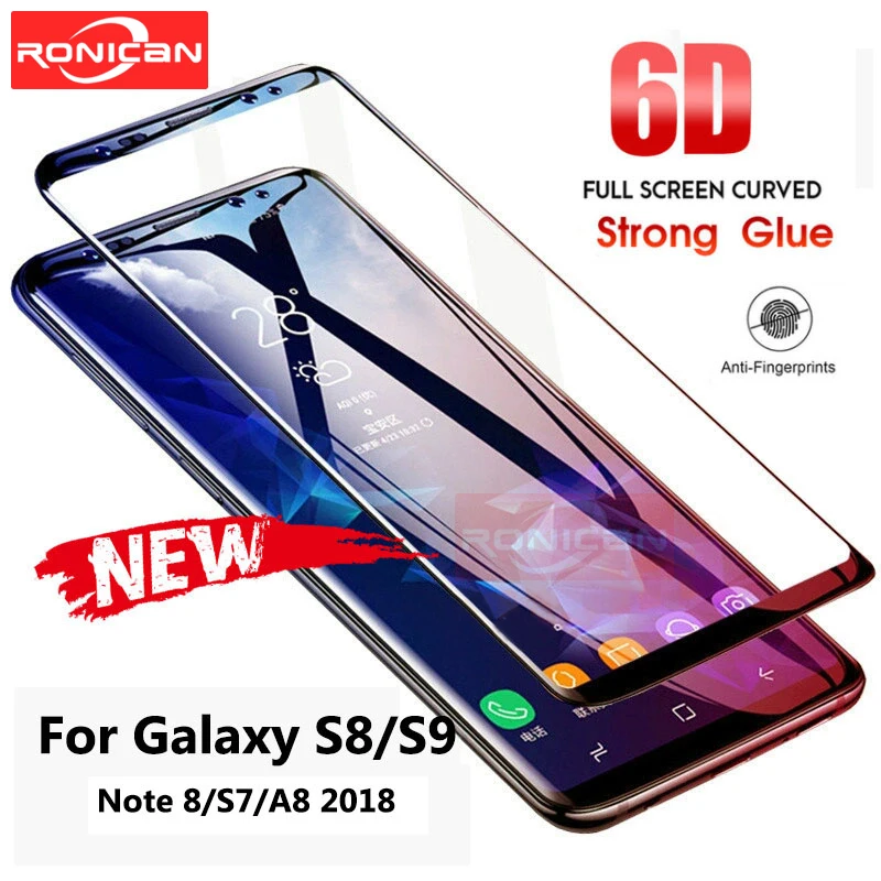 6D Full Curved Tempered Glass For Samsung Galaxy S9 S8 Plus Note 8 Screen Protector For Samsung A8 2018 S7 Edge Protective Film
6D Full Curved Tempered Glass For Samsung Galaxy S9 S8 Plus Note 8 Screen Protector For Samsung A8 2018 S7 Edge Protective Film