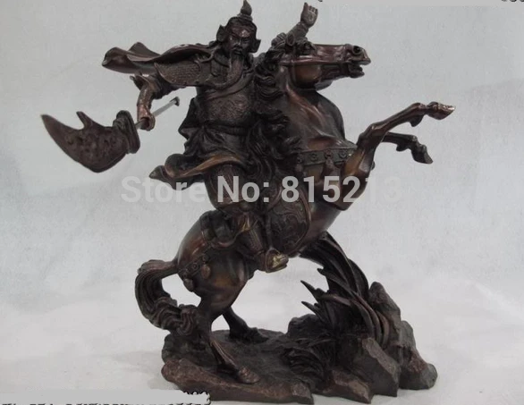 bi00898 15 China Red Copper Bronze Loyalism Guan Gong Warrior Dragon God On Horse Statue
bi00898 15 China Red Copper Bronze Loyalism Guan Gong Warrior Dragon God On Horse Statue
