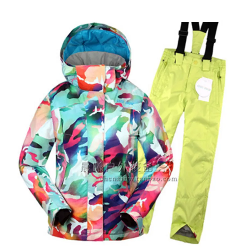 Детский Зимний лыжный костюм Gsou для мальчиков и девочек лыжная куртка + брюки
