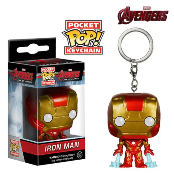 Funko POP новинка брелок Карманный Брелок для ключей Pop Железный человек в персонажи
