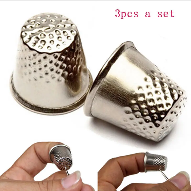 3pcs/lot Finger Thimble Sewing Grip Metal Shield Protector Pin Needle Craft Silver
3pcs/lot Finger Thimble Sewing Grip Metal Shield Protector Pin Needle Craft Silver