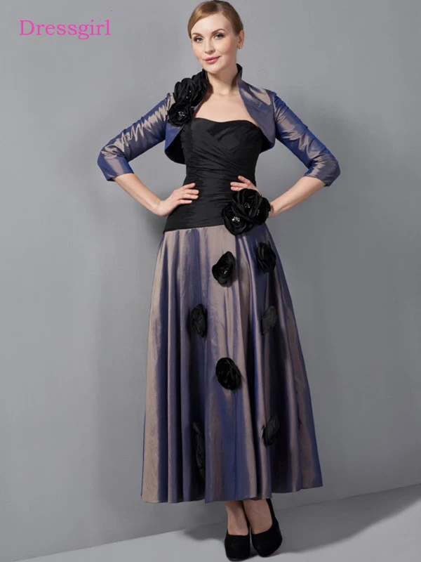 Gray Mother Of The Bride Dresses A-line Taffeta Flowers Ankle Length Plus Size Short Elegant Groom Mother Dresses Wedding
Gray Mother Of The Bride Dresses A-line Taffeta Flowers Ankle Length Plus Size Short Elegant Groom Mother Dresses Wedding