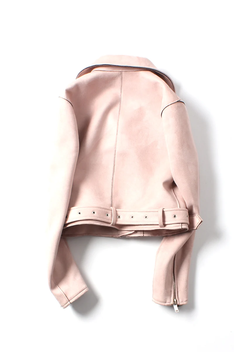 Spring Autumn Suede Jacket Woman Motorcycle Leather Jackets Women Slim Long Sleeved Pink Black Bikers Faxu Leather Coats Female
Spring Autumn Suede Jacket Woman Motorcycle Leather Jackets Women Slim Long Sleeved Pink Black Bikers Faxu Leather Coats Female