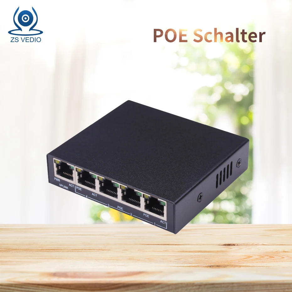 ZSVEDIO 4 порта 10/100 м PoE мощность по Ethernet POE Коммутатор Концентратор IEEE 802.3af авто MDIX