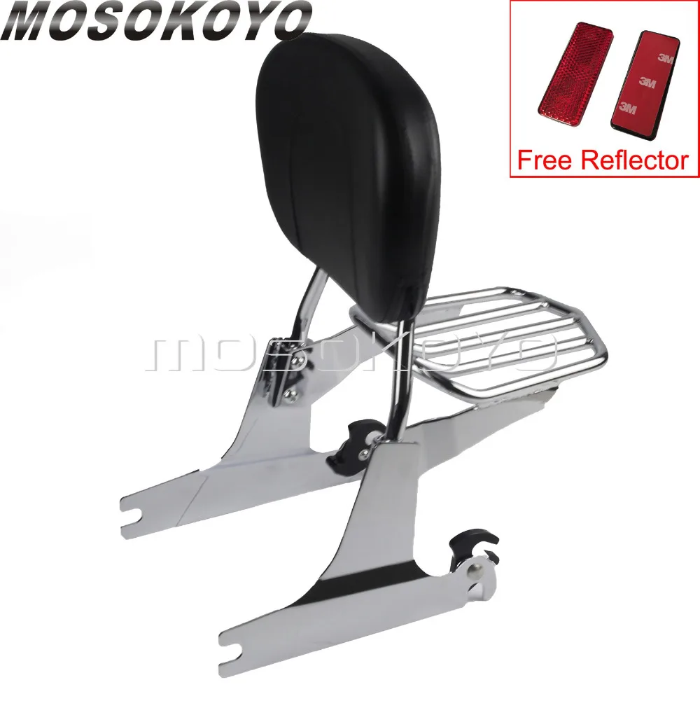 Non-Adjustable Chrome Retro Sissy Bar Backrest Pad Luggage Rack Holder for Harley Softail 2000-2005
Non-Adjustable Chrome Retro Sissy Bar Backrest Pad Luggage Rack Holder for Harley Softail 2000-2005