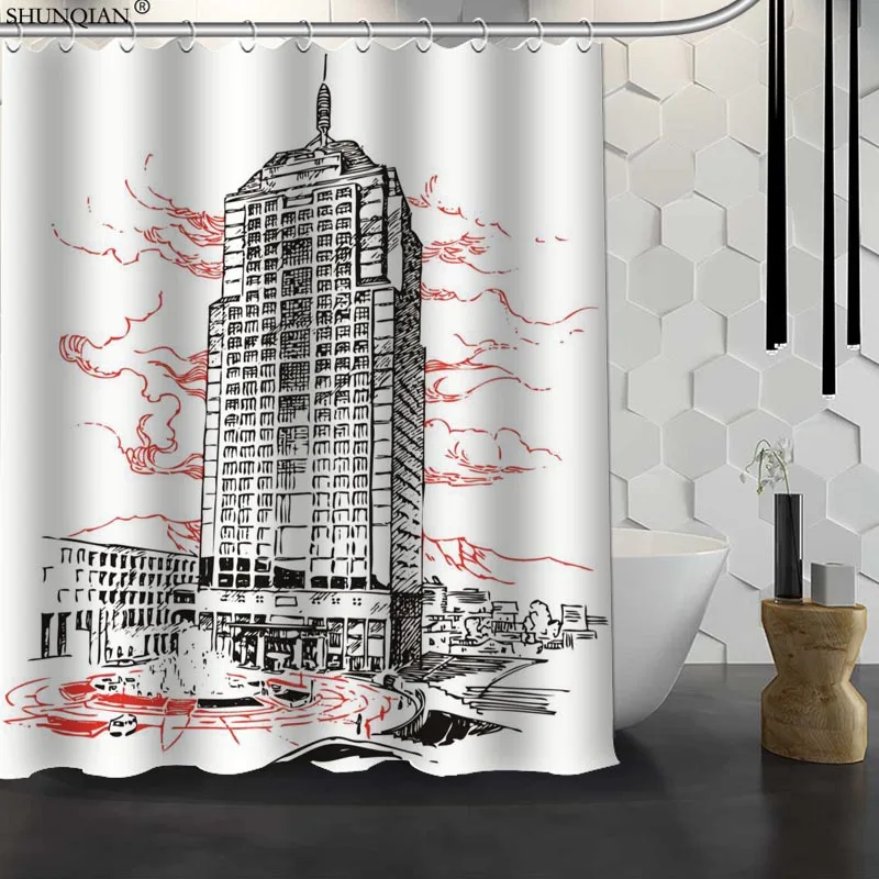 New City Building Custom Shower Curtain Waterproof Fabric Bath Curtain Polyester Fabric Bathroom Curtain 18-4.11
New City Building Custom Shower Curtain Waterproof Fabric Bath Curtain Polyester Fabric Bathroom Curtain 18-4.11