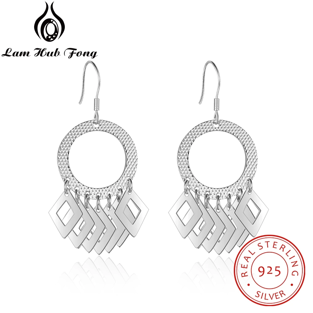 Geometric Style 925 Sterling Silver Circle Dangle Earrings Statement Earrings for Women Party Jewelry Accessories (Lam Hub Fong)
Geometric Style 925 Sterling Silver Circle Dangle Earrings Statement Earrings for Women Party Jewelry Accessories (Lam Hub Fong)