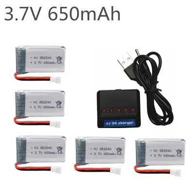 5pcs 3.7V 650mAh Drone Rechargeable Li-polymer Battery 802540 + USB Charger set For X5C X5C-1 X5 H5C Quadcopter
5pcs 3.7V 650mAh Drone Rechargeable Li-polymer Battery 802540 + USB Charger set For X5C X5C-1 X5 H5C Quadcopter