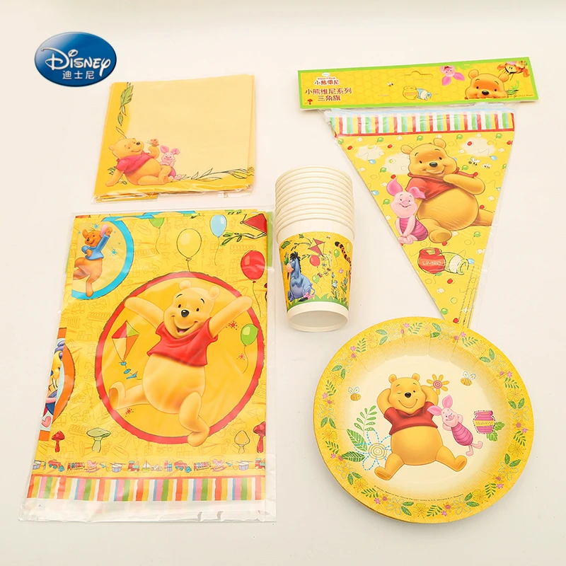 35pcs Party Supplies Tableware Set for 6Kids Birthday Party Decoration Winnie the Pooh Plate Cup Tablecloth Napkin Banner
35pcs Party Supplies Tableware Set for 6Kids Birthday Party Decoration Winnie the Pooh Plate Cup Tablecloth Napkin Banner