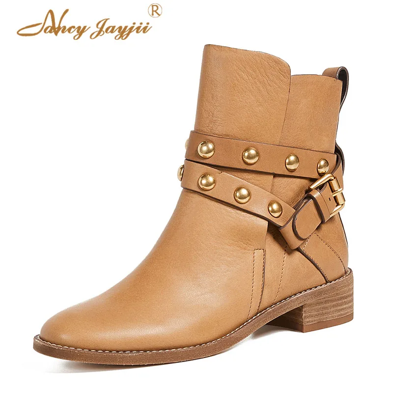 Janis Brown Ankle Boots Ladies Shoes Female Round Rivets 2021 Autumn Luxury Motorcycles Dress Party Low Block Heels Size 45 44 9
Janis Brown Ankle Boots Ladies Shoes Female Round Rivets 2021 Autumn Luxury Motorcycles Dress Party Low Block Heels Size 45 44 9