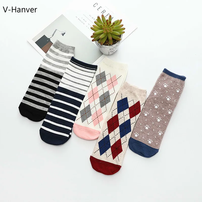 V-Hanver носки с героями мультфильмов женские осенне-зимние модные животными и
