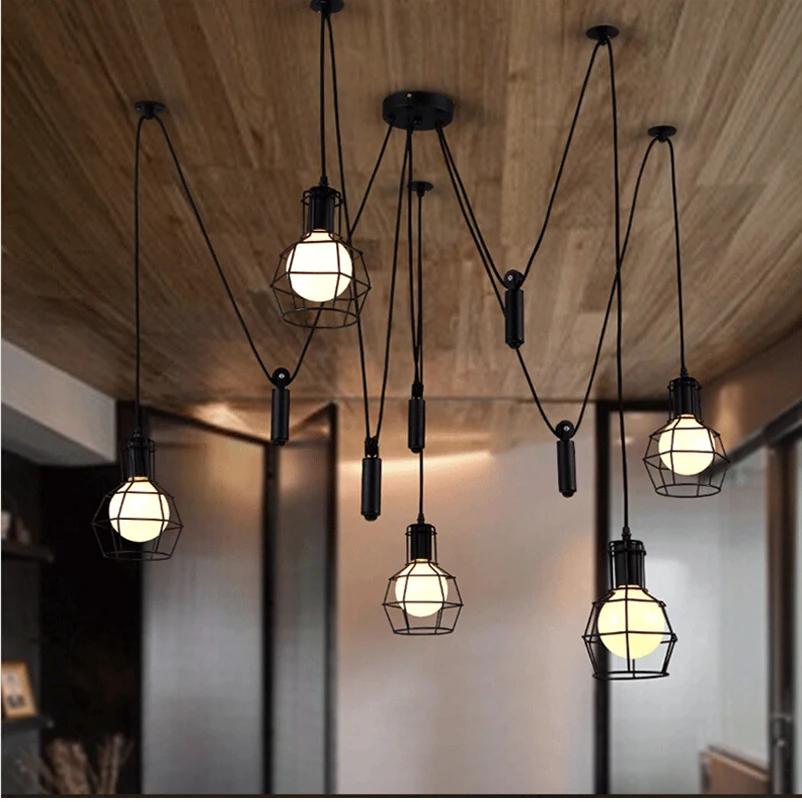 Vintage Loft clothing store cafe restaurant Chandelier Nordic personality bar study office living room spider pendant lamp
Vintage Loft clothing store cafe restaurant Chandelier Nordic personality bar study office living room spider pendant lamp