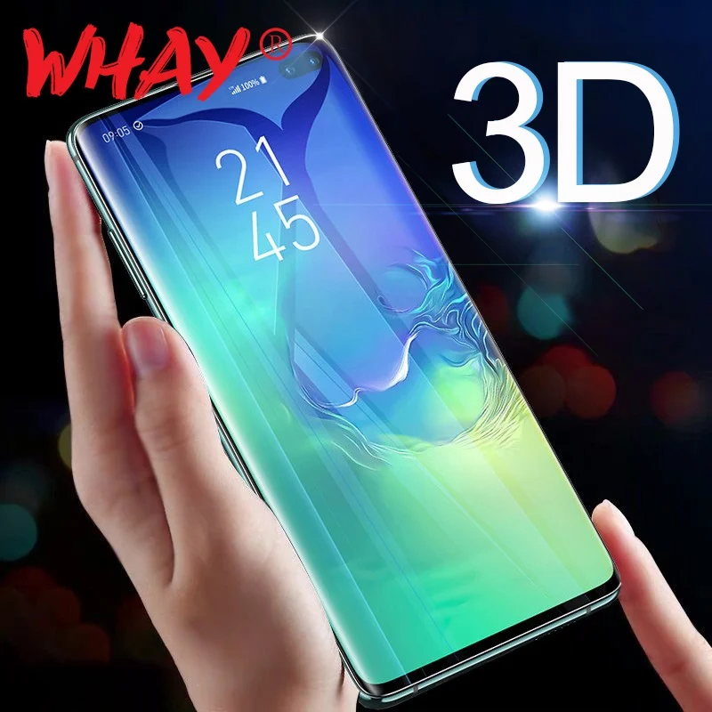 Фото 3D закаленное стекло для Samsung Galaxy S10 Lite Plus защита экрана изогнутое - купить