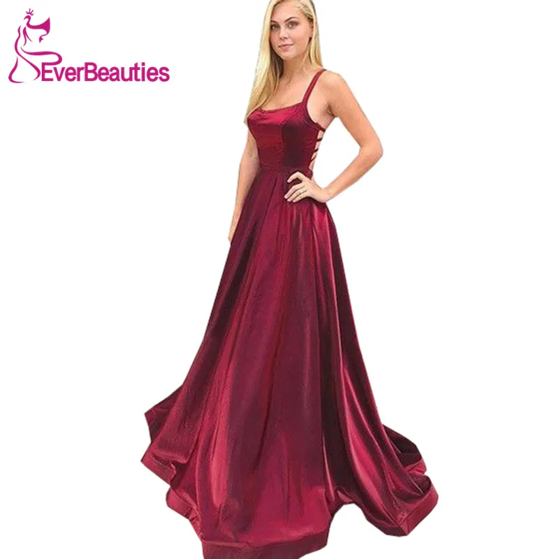 Elegant Evening Dress Long 2020 Satin Formal Party Gowns Evening Gowns Spaghetti Straps Vestido De Festa Longo Robe De Soiree
Elegant Evening Dress Long 2020 Satin Formal Party Gowns Evening Gowns Spaghetti Straps Vestido De Festa Longo Robe De Soiree