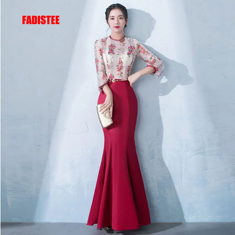 FADISTEE New arrival elegant evening party prom dresses Vestido de Festa gown mermaid lace satin Robe De Soiree long sleeves
FADISTEE New arrival elegant evening party prom dresses Vestido de Festa gown mermaid lace satin Robe De Soiree long sleeves