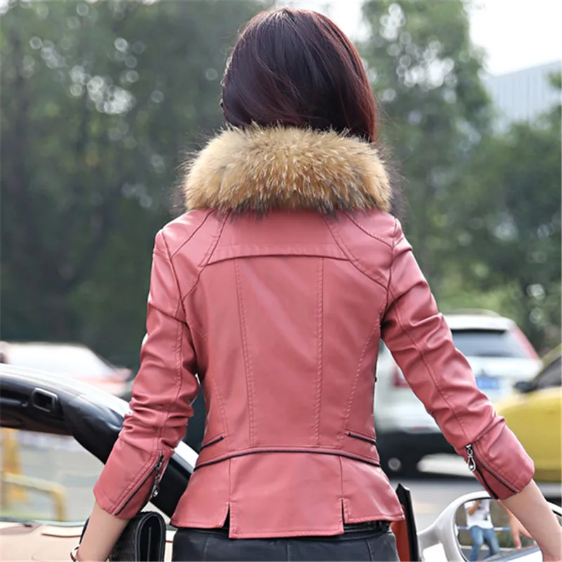 METRAM Women Leather Jacket 2020 Plus Size Faux Fur Slim Warm Feminina PU Leather Jackets Coats Fashion Jaqueta De Couro YJZ179
METRAM Women Leather Jacket 2020 Plus Size Faux Fur Slim Warm Feminina PU Leather Jackets Coats Fashion Jaqueta De Couro YJZ179