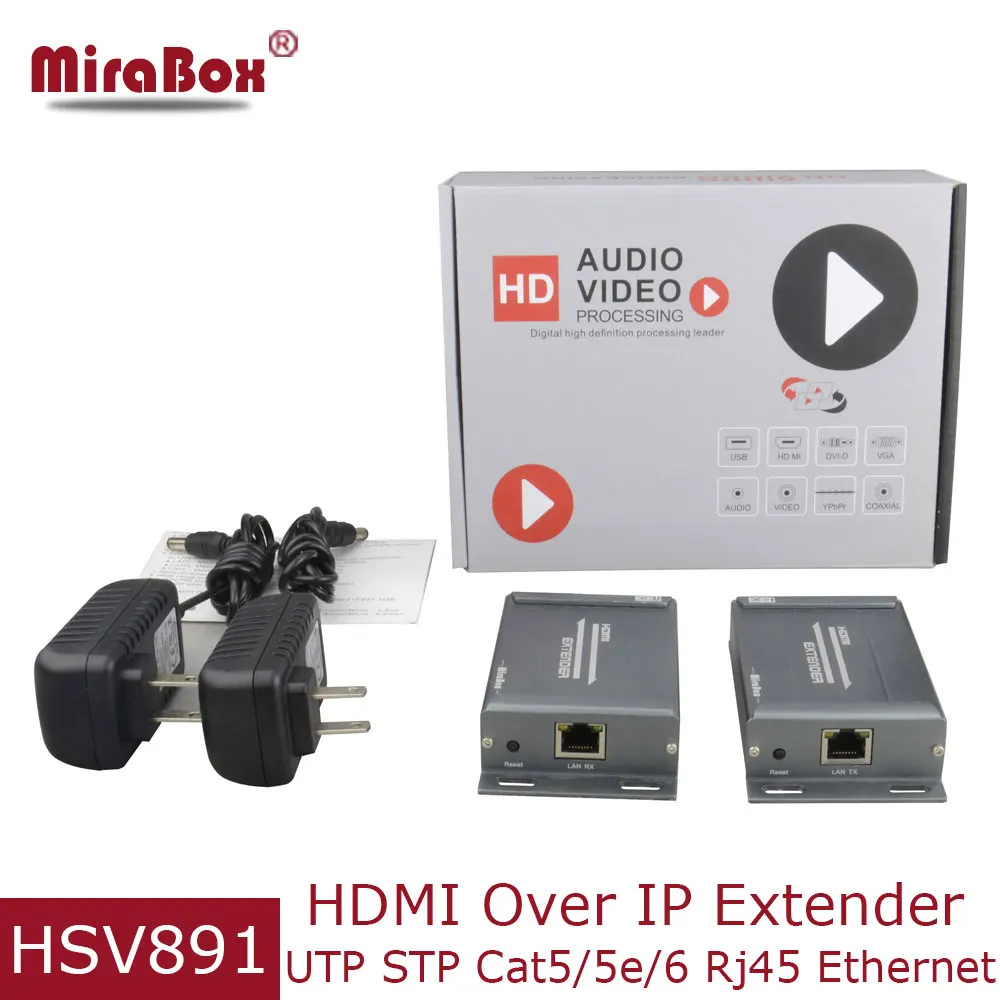 Удлинитель и приемник MiraBox TCP IP HDMI Ethernet 120 м от Cat5 к UTP STP Rj45 сети передатчик через