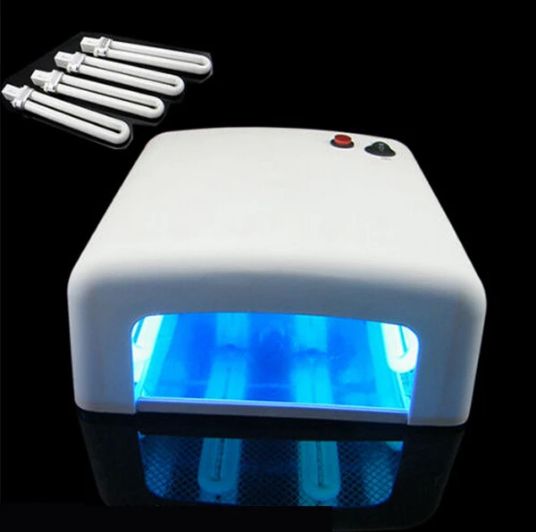 Free Shipping Better Quality 1PCS Nail machine/Nail Dryer UV Lamp 220V 36 W. With 4 Pcs 9 W Bulb Retail Drop | Красота и здоровье