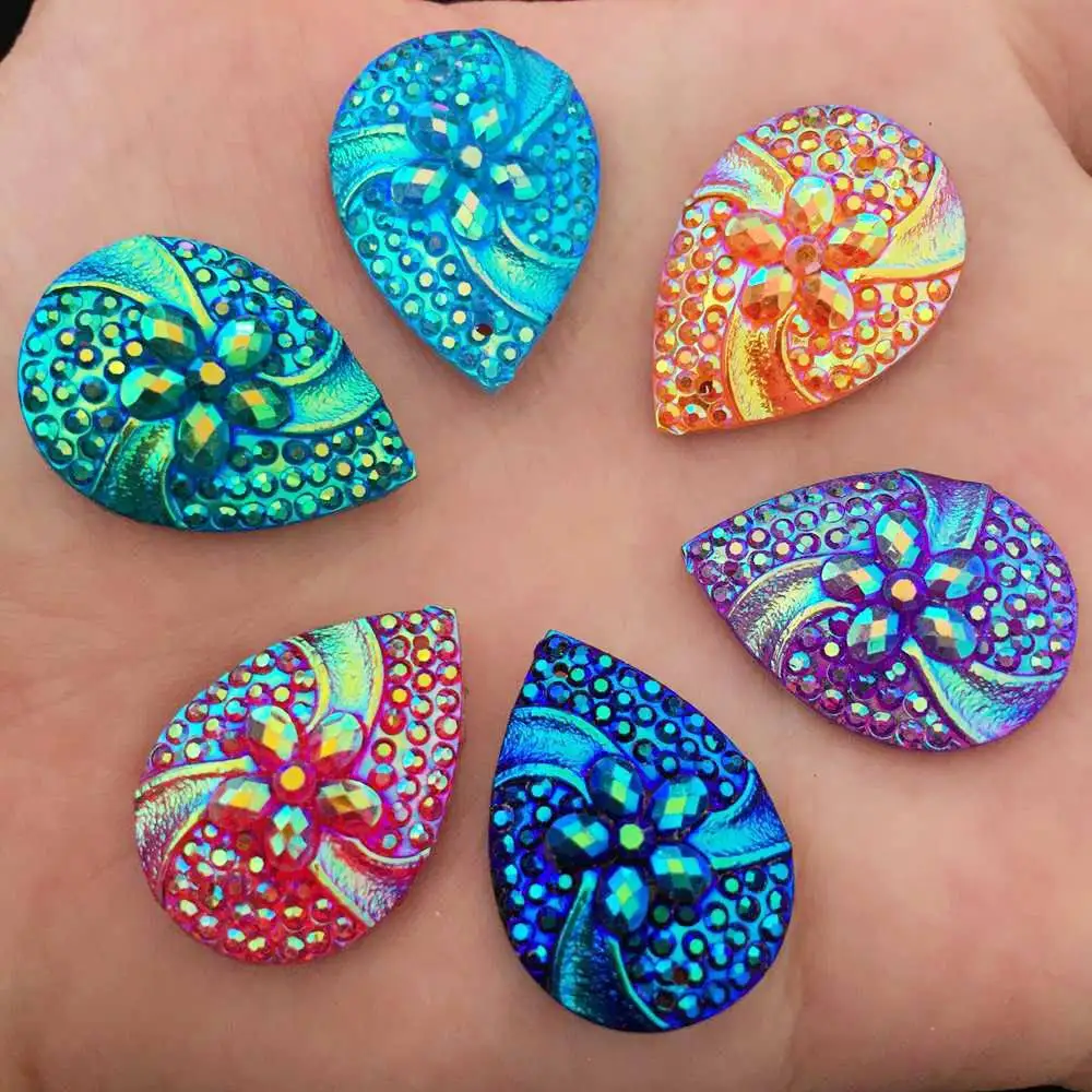 100PCS 18*25mm AB Resin Drop Flower Flatback Rhinestone Wedding 2 Hole Buttons Diy Craft K09*10
100PCS 18*25mm AB Resin Drop Flower Flatback Rhinestone Wedding 2 Hole Buttons Diy Craft K09*10