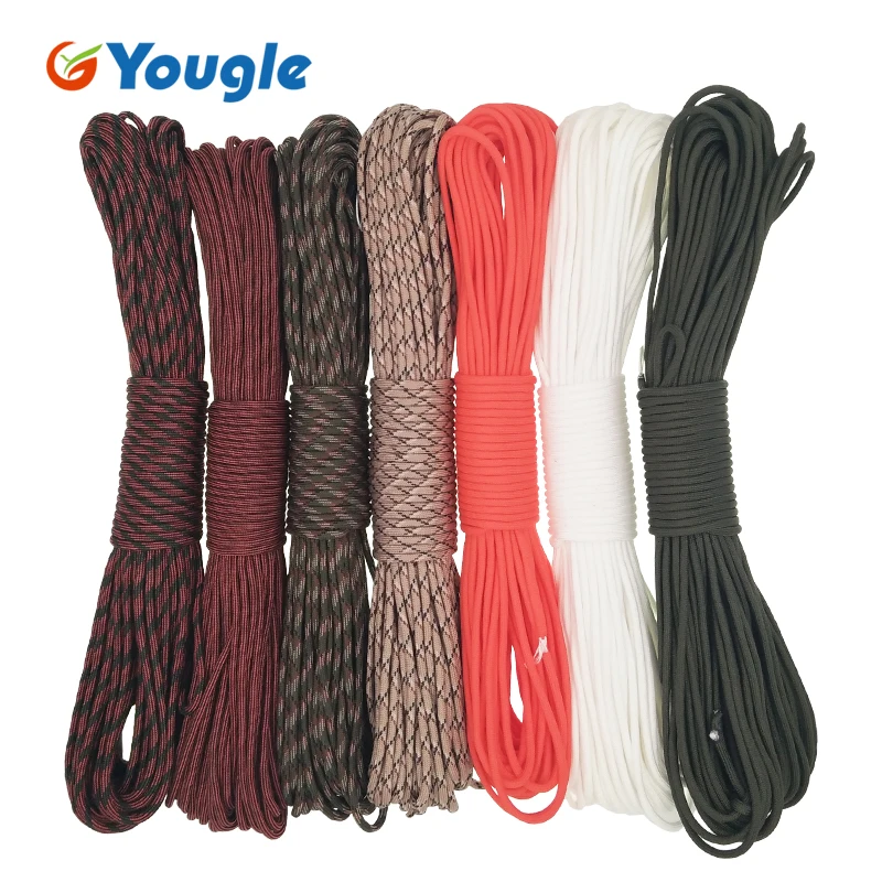 YOUGLE Paracord 550 Parachute Cord Lanyard Rope Mil Spec Type III 7Strands 100FT Climbing Camping survival equipment 4-10
YOUGLE Paracord 550 Parachute Cord Lanyard Rope Mil Spec Type III 7Strands 100FT Climbing Camping survival equipment 4-10