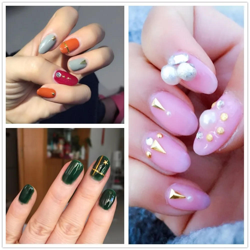 ZKO 1 Box 12 Shapes Matte Rivet Nail Studs Gold Waterdrop Rhombus Square Round 3D Nail Art Supplies DIY Decorations For Nails
ZKO 1 Box 12 Shapes Matte Rivet Nail Studs Gold Waterdrop Rhombus Square Round 3D Nail Art Supplies DIY Decorations For Nails