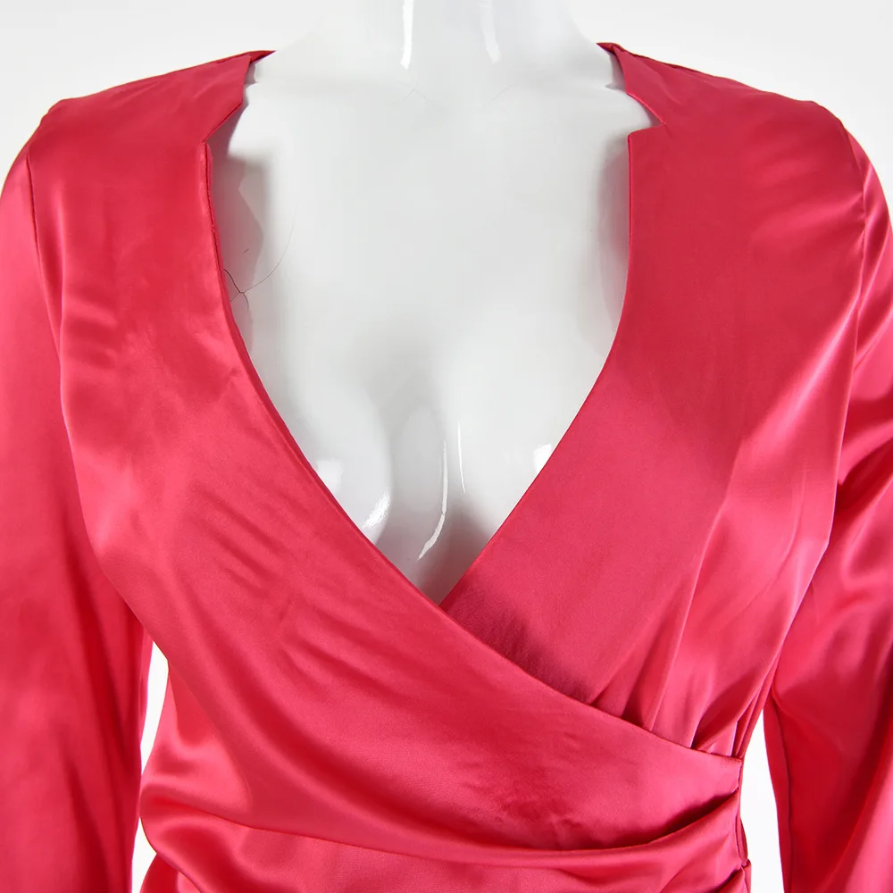 2019 Women's Fashion Sexy Satin Dress Long Sleeve Sexy Skinny Dress Europe and America Women's Long Sleeve Sukienka Dress
2019 Women's Fashion Sexy Satin Dress Long Sleeve Sexy Skinny Dress Europe and America Women's Long Sleeve Sukienka Dress