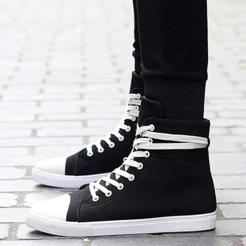 Fashion High Top Men Shoes 2019 New Black White Canvas Shoes Men Casual Shoes For Autumn Male Footwear Sneakers Lace Up XC-79
Fashion High Top Men Shoes 2019 New Black White Canvas Shoes Men Casual Shoes For Autumn Male Footwear Sneakers Lace Up XC-79
