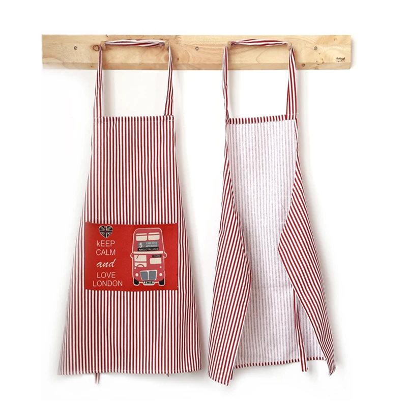Модный льняной полосатый фартук ASFULL с карманами для детской кухни домашние