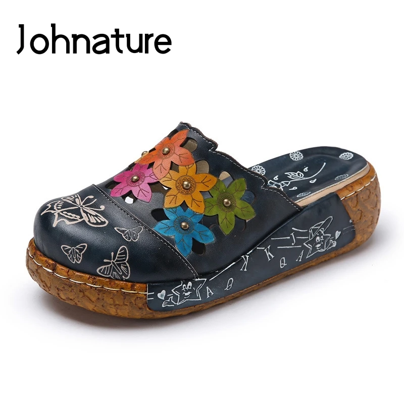 Женские цветочные шлепанцы Johnature, из натуральной кожи, на платформе, повседневные сланцы, в национальном стиле, летняя обувь
Женские цветочные шлепанцы Johnature, из натуральной кожи, на платформе, повседневные сланцы, в национальном стиле, летняя обувь