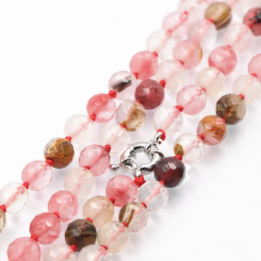 Fashion Statement Women Long Necklace Crystal Stone Faceted Beads Quartzs Watermelon Sweater Knotted Chains Necklaces 36" A734
Fashion Statement Women Long Necklace Crystal Stone Faceted Beads Quartzs Watermelon Sweater Knotted Chains Necklaces 36" A734