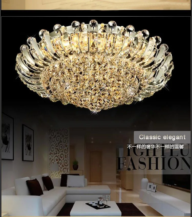 Modern Crystal chandeliers Lighting Fixture Luxurious flush mount led crystal ceiling chandeliers lighting with remote control
Modern Crystal chandeliers Lighting Fixture Luxurious flush mount led crystal ceiling chandeliers lighting with remote control